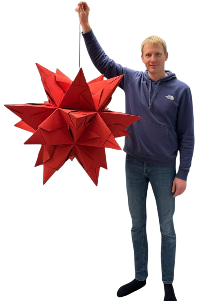 großer Bascetta Stern mit Person